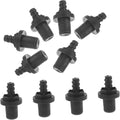 10-Piece Self-Locking Toilet Brush Head Adapter Set Screw Connector and Handle Accessories for Toilet Brush Sturdy Plastic Parts
