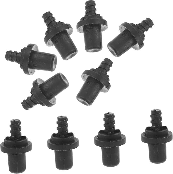 10-Piece Self-Locking Toilet Brush Head Adapter Set Screw Connector and Handle Accessories for Toilet Brush Sturdy Plastic Parts