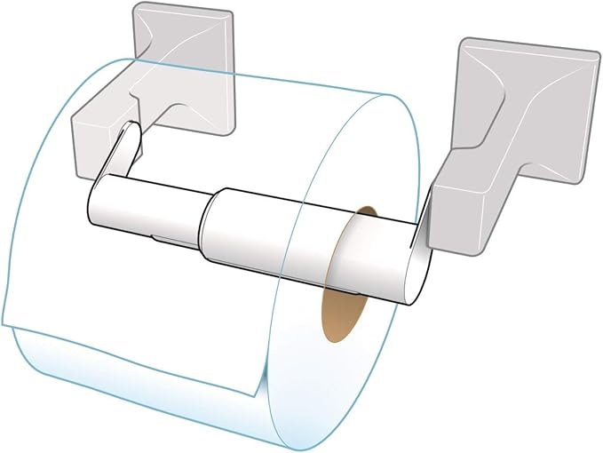 Teravan Standard Toilet Paper Holder Extender for Extra-Large Rolls – Perfect for Double, Triple Rolls in Regular or Ceramic Bathroom Wall Holders, Silver, Set of 2