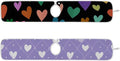 2 PCS Kitchen Sink Splash Guard 30 Inch Faucet Mat for Kitchen Sink Bathroom Sink Faucet Absorbing Drip Drain Mat Pad Microfiber Soft Washable Valentine Purple Colorful Hearts