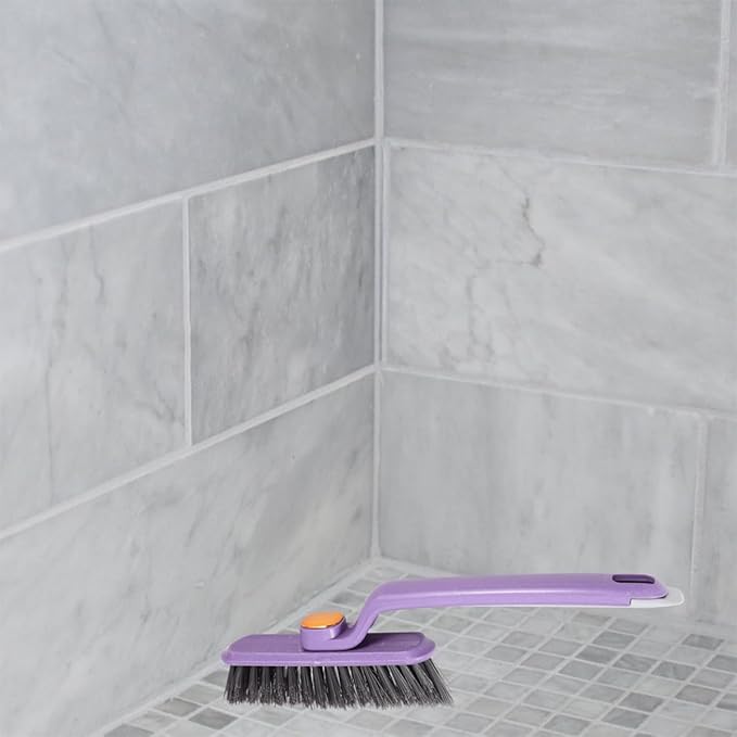 UPKOCH 2pcs Rotating Hard Bristle Crevice Cleaning Brush 360° Gap Scrubber Household Cleaning Tool for Bathroom Tile Grout and Floor Corners Random Color Random Color