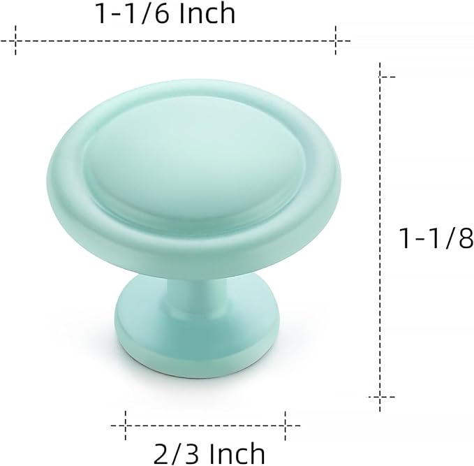 Ravinte 20 Pack 1-1/4 inch Kitchen Cabinet/Drawer/Dresser Knobs Green Zinc Drawer Pulls/Handles