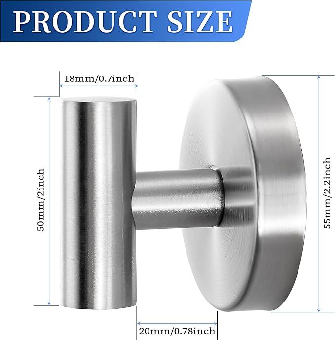 Heavy Duty Reusable Suction Cup Hooks for Shower - No Drill Bathroom/Glass/Mirror/Tiles & Metal Surfaces,and Smooth Non-Porous Surfaces for Towels, Robes, Loofahs (4, Brushed Nickel)