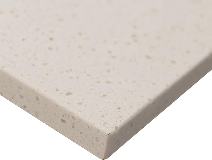 MSI Iced White Vanity Top with Under Mount Rectangle Ceramic Sinks, Engineered Marble Stone, 4" CC Faucet Holes, 49"X22"
