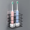 Shower Toothbrush Holder Wall Mounted, Adhesive Toothpaste Organizer for Bathroom Wall, Hanging Razor Tooth Brush Holder Caddy with Drainage, Black RV Camper Bathroom Organizers and Storage