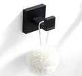 BUVLEOT Bathroom Towel Robe Hook, Wall Mounted, Matte Black,Single,071010-MB Les Series