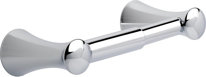 DELTA FAUCET D73850 Lahara Wall Mount Spring-Loaded Toilet Paper Holder Bath Hardware Accessory in Polished Chrome