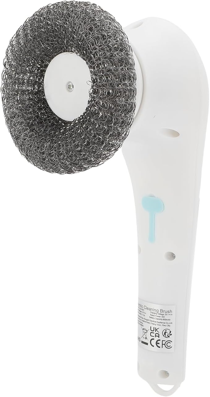 Electric Spin Scrubber Cordless Cleaning Brush Scrubber with 5 Brush Heads for Bathroom Sink Window, Long Handled Handheld Kitchen Cleaning and Dishwashing Tool