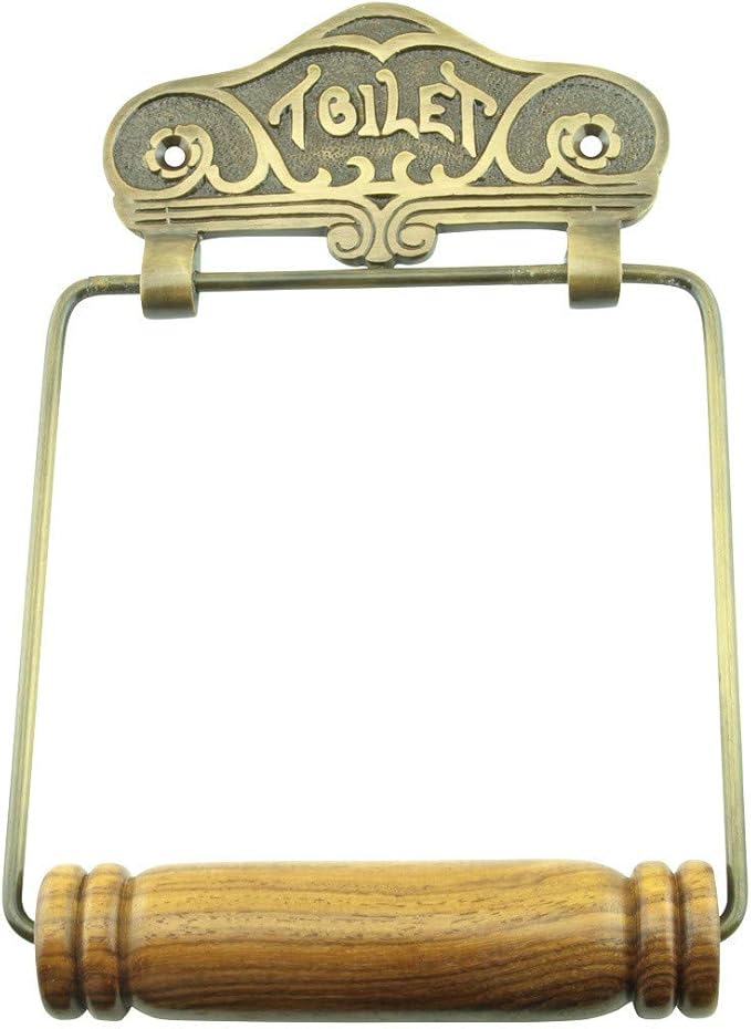 Renovators Supply Toilet Paper Holder - Antique Wall Mount Toilet Paper Holder - Sanitary Paper Holder - Vintage Bathroom Decor - Colonial Tissue Holder - Antique Brass, Victorian, Pack of 1