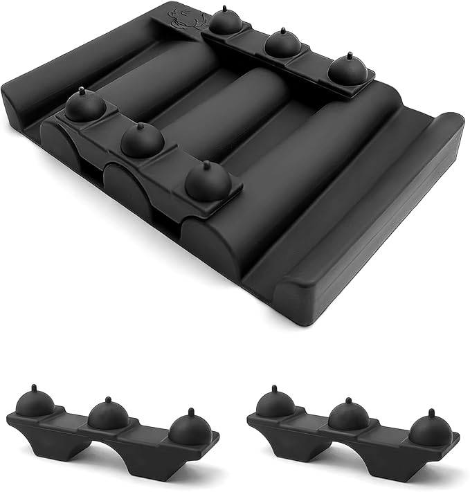 Soap Dish for Shower, Bathroom & Kitchen – Non-Slip, Self-Draining Design to Keep Soap Dry, Extend Soap Life – Easy to Clean, Compact & Durable (Black (Medium, 1 pcs)
