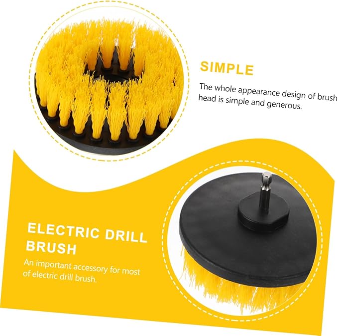 Mobestech 1pc Electric Drill Brush Portable Floor Scrubbing Tool Hollow Brush for Cleaning Bathtubs Tile Grout and Carpets