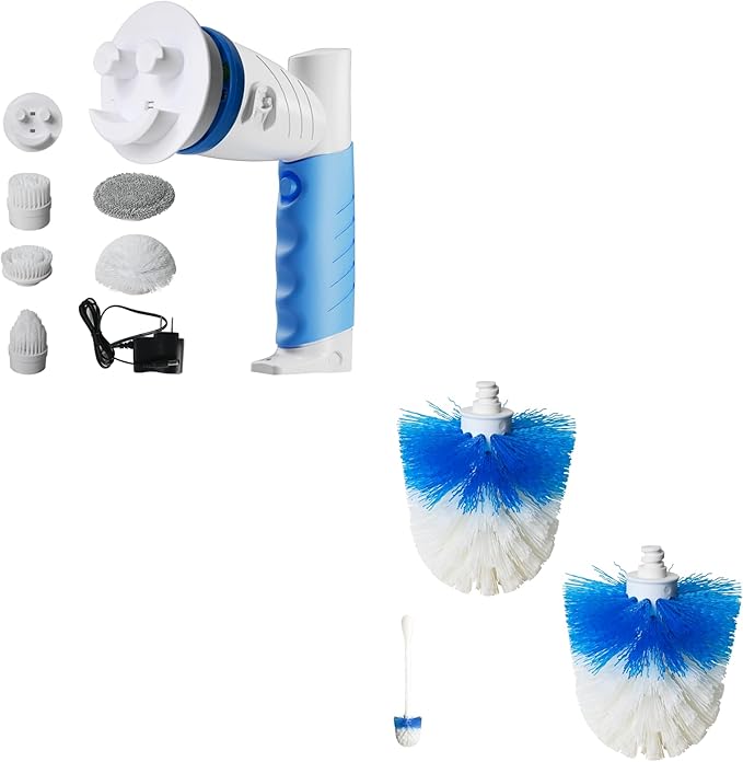 Toilet Brush Refills for OXO + Electric Spin Handle for Scrub Daddy/Mommy Sponges