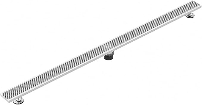 304 Stainless Steel Shower Drain, Removable Grate & Hair Catcher Bathroom Floor Drain with Waterproof Design for Tile Floor, CUPC Compliant (Brushed Finish, 60 Inch)