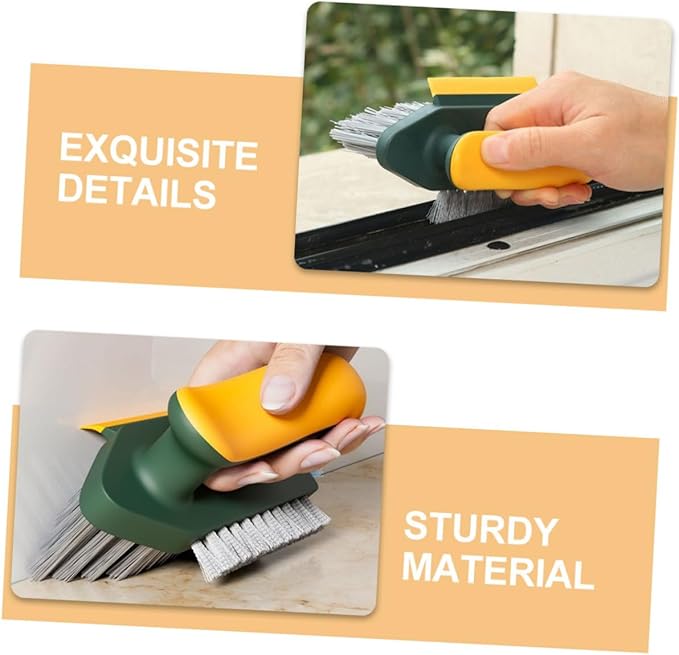 minkissy Multi-Functional Indoor Crevice Cleaning Brush for Kitchen Bathroom Grout Scrub Brush for Dead Corners Gentle Design