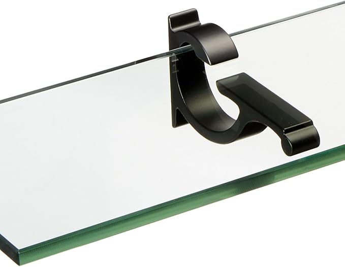 Spancraft Glass M-4.75x27-Black Monarch Glass Shelf, Black, 4.75" x 27"