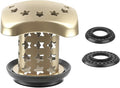 Bathtub Drain Hair Catcher Push Stopper,Stainless Steel Tub Drain Protector,Suitable for US Standard 1in-1.5in Diameter of Drain Hole (Brushed Gold)