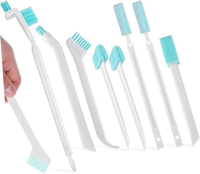 8pc Small Cleaning Brush Set Grout Brush for Household Kitchen Bathroom