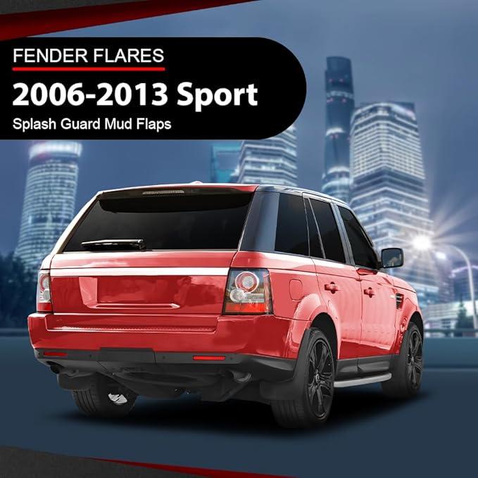 Mud Flaps Splash Guard Mudguard 4PCS Compatible with LR Range Rover Sport L320 All Engine First Generation 2006-2013 Black