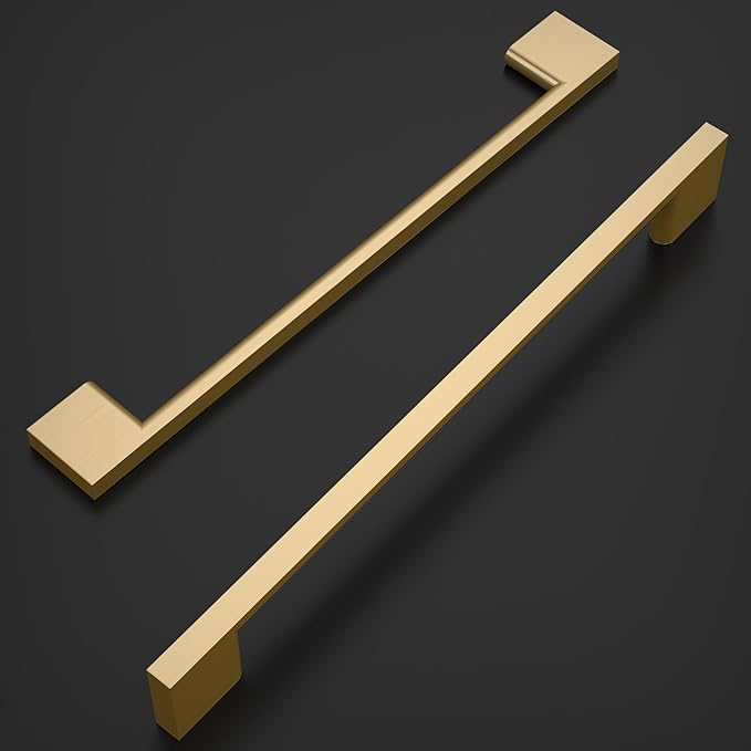 Amerdeco 10 Pack Champagne Bronze Cabinet Pulls 6.25 Inch(160MM) Hole Centers Kitchen Cabinet Handles Cabinet Hardware Kitchen Handles for Cabinets Cupboard Handles Drawer Pulls ZH0060