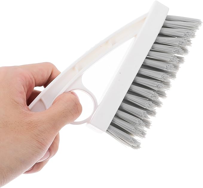Grout Cleaning Brush and Corner Scrub Brush with Hard Bristles for Bathroom Tiles and Shower Floor Cleaning Tool, Heavy Duty Gap Scrubber for Wall Corners and Toilet Seams
