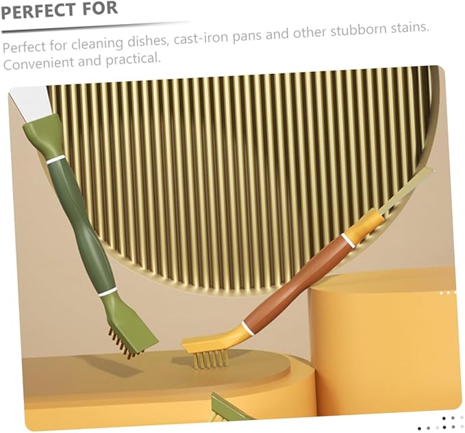 Unomor Cleaning Brush Scraper for Kitchen Gas Stove Tiles Window Groove Detail Cleaning Brush for Spaces