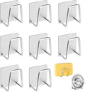 LEFTSTARER 4 Pack Sink Sponge Holder for Kitchen Sink Premium SUS304 Stainless Steel Rustproof Waterproof Quick Drying Small Strong Adhesive Sponge Holder (6.Silver X 8PCS Upgrade Style)