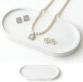 Bathroom Countertop Tray, 9x4.6 Inch for Bathroom、Vanity, Jewelry、Perfume Organizer、Aesthetic Home Décor