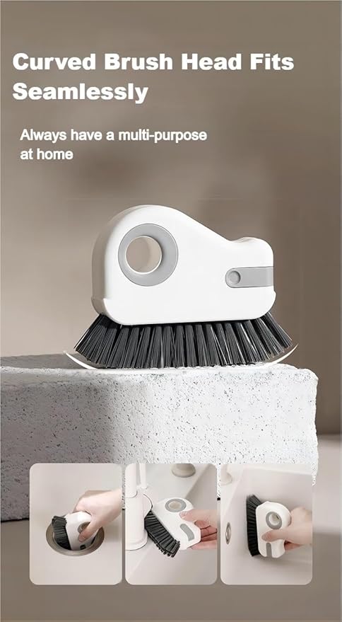 2 in 1 Groove Cleaning Brush Window Track Cleaning Tools,2 PCS Multi-Function Hard Bristle Crevice Cleaning Brushes for Sliding Door,Window Track,Grout Lines,Shower Door Tracks