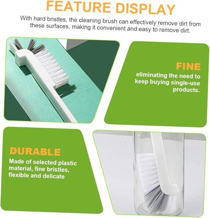 Beaupretty 4pcs Grout Cleaning Brush Double Corner Brush for Tile Lines Bottles Sinks and Hard Reach Areas Versatile Scrubbing Tools for Use