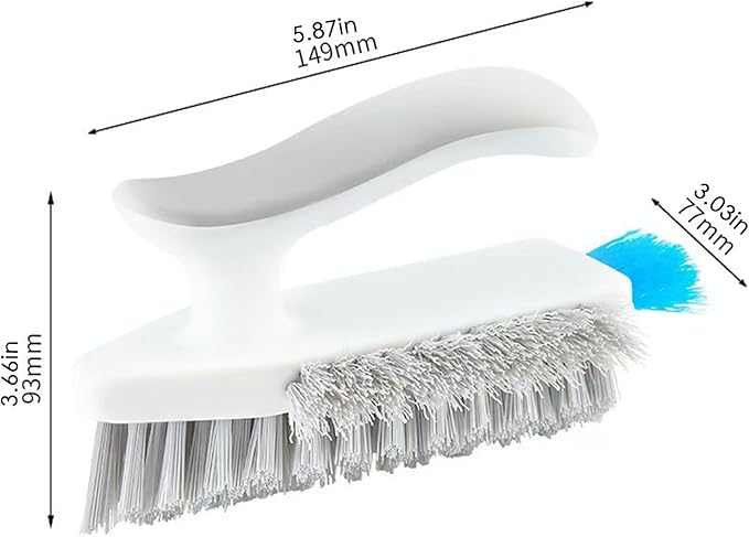 Crevice Cleaning Brush - Narrow Scrubber | with Ergonomic Handle Narrow Cleaning Brush | for Shower Kitchen Floor Tub Grout Household Countertop