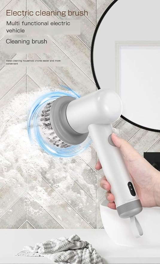 New Q1 Electric Cleaning Brush Electric Brush Cleaning Brush Wireless Handheld Multifunctional Kitchen Stove Cleaning Brush