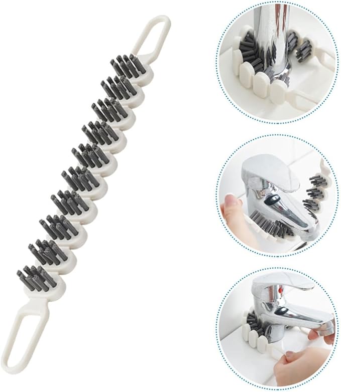 SUPVOX 2pcs Bendable Crevice Cleaning Brush Double-end Small Multi-use Kitchen Scrub Tool for Narrow Gaps and Corners