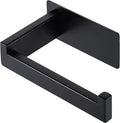 LANC Self-Adhesive Toilet Paper Holder, Matte Black Toilet Tissue Holder Wall Mounted for Bathroom Kitchen, Stick On Paper Roll Holder with No Drilling Rustproof Stainless Steel, A8307MB