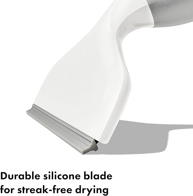 10 Inch Multi-Purpose Squeegee,for Shower Doors, Mirrors & Tiles – Streak-Free Window Cleaning Tool with Handle and Built-in Hook – Bathroom Scraper for Home and Car Glass