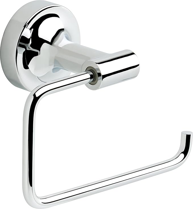 Franklin Brass Voisin (1-Pack) Toilet Paper Holder Polished Chrome Tissue Roll Holder for Bathroom Organization and Storage European Single Post Toilet Tissue Holder Wall Bathroom Accessories VOI50-PC