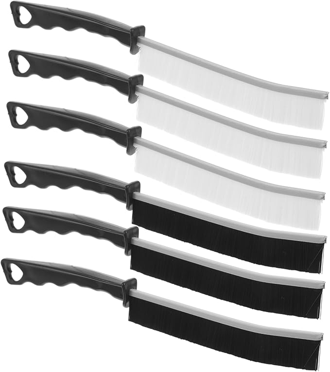 BESTOYARD 6Pcs Hard Bristle Crevice Cleaning Brush Set for Deep Cleaning Grout Tile and Corners Multi-Functional Household Tool for Windows Drains and Bathroom Use