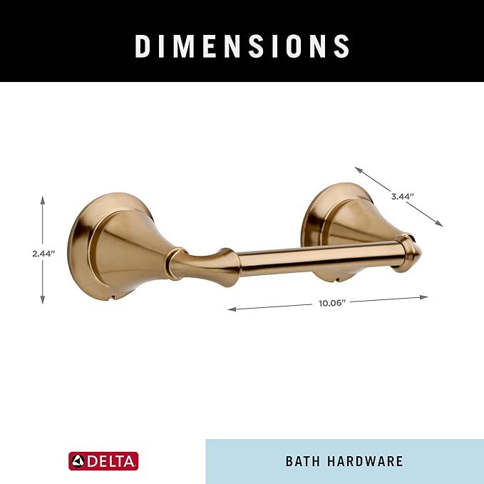 DELTA FAUCET 79450-CZ Linden Wall Mounted Pivoting Toilet Paper Holder in Champagne Bronze