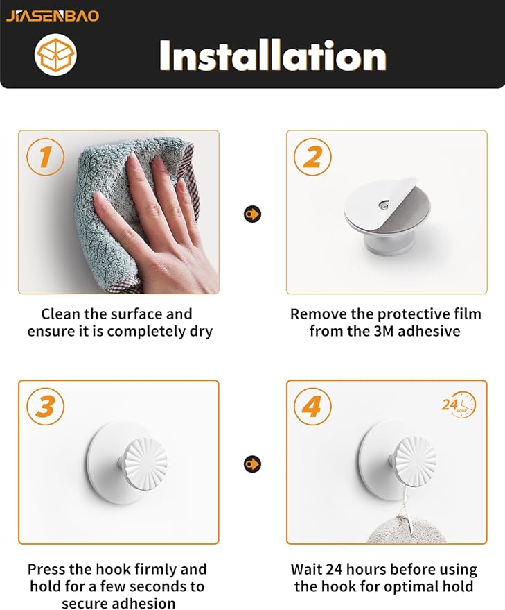 2 Pack Adhesive Coat Hooks for Bathrooms White Wall Robe Towel Hooks for Hanging Kitchen Decorative Heavy Duty Zinc Alloy