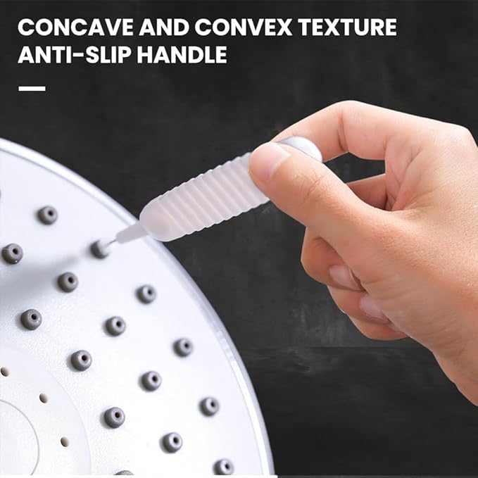 Shower Head Cleaning Brush for Small Hole, 2025 New Shower Head Cleaner Tool with Spiral Tip, Gap Hole Cleaning Brush Picks, Multifunction Tiny Brush for Nozzle Keyboard Port Crevice Sink Vent (20)