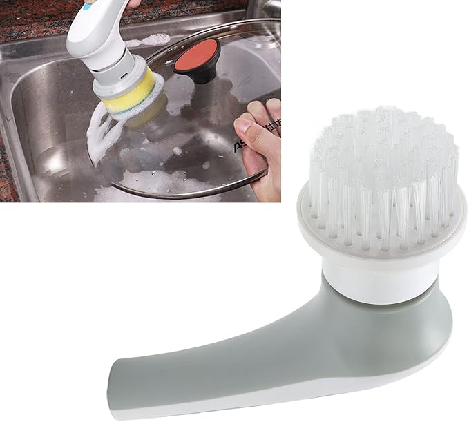 Electric Spin Scrubber Handheld Cleaning Brush with 3 Brush Heads, 360° Rotating USB Rechargeable - Powerful Removal, Lightweight Portable Design for Home & Kitchen Clean