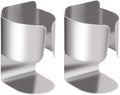 Electric Toothbrush Holder Wall Mount, 304 Stainless Steel Self-Adhesive Bathroom Organizer for Electric Toothbrush, Toothpaste & Face Wash-Space Saving, Waterproof, Holds Up to 10lbs (Silver 2 Pack)