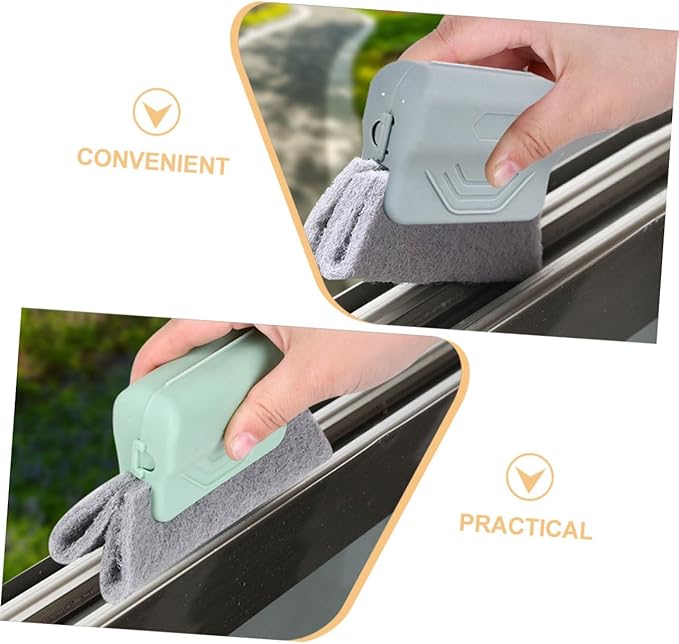 3pcs Window Groove Cleaning Brush Set for Crevice and Grout Scrubbing Household Track Cleaner Tools for Small Spaces and Door Frame Maintenance