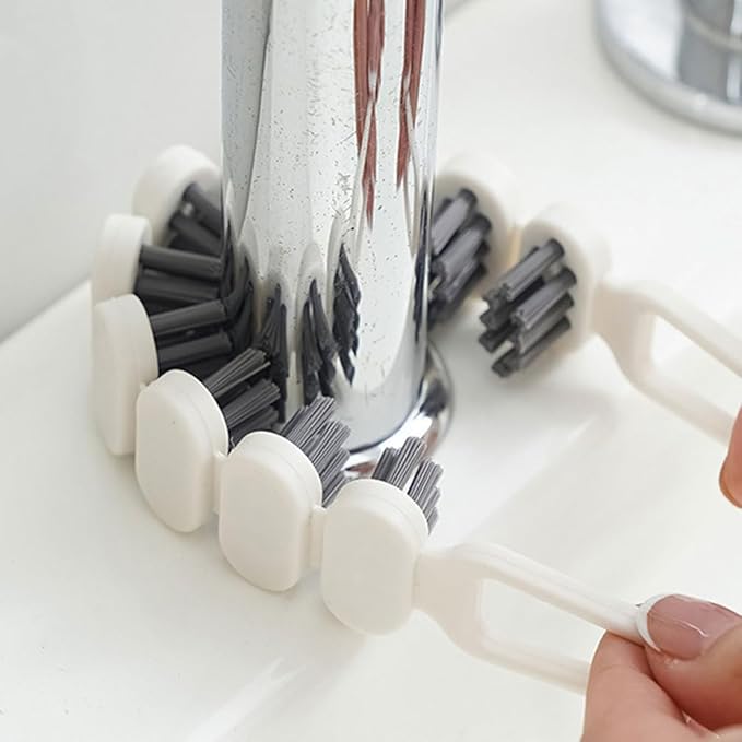 Zerodeko 2pcs Bendable Cleaning Brush for Gaps and Crevices, Multi-use Kitchen and Bathroom Tool with Flexible Handle for Dead Corners and Drain Cleaning