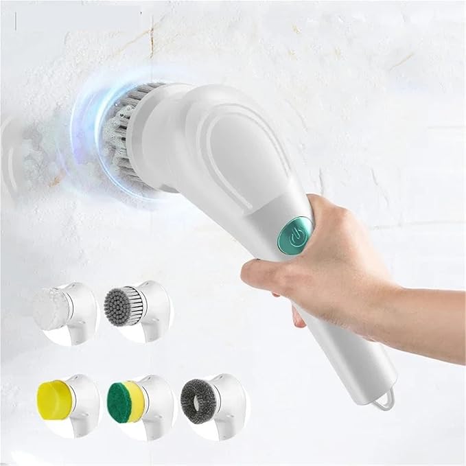 5-in-1 WL Electric Cleaning Brush USB Charging Kitchen Bathroom Window Toilet Dishwashing Multifunctional Cleaning Brush