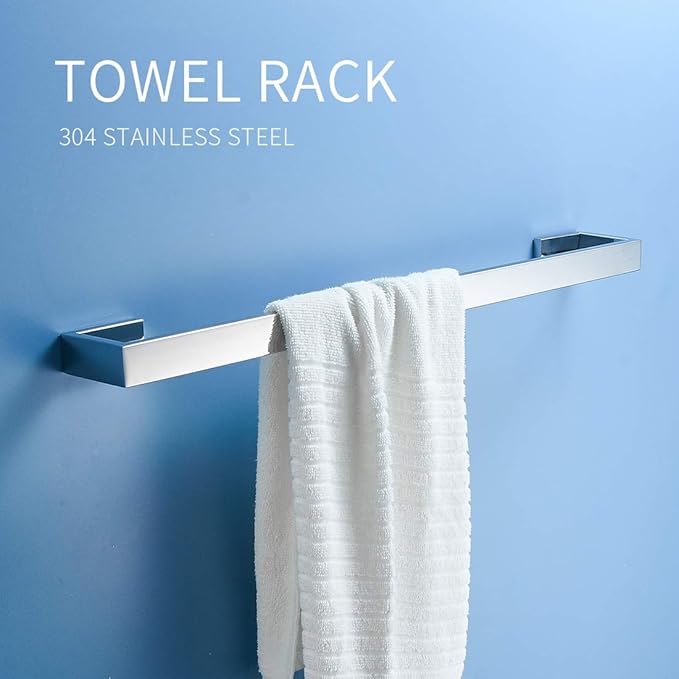 Fapully 4 Piece Bathroom Accessories Set Stainless Steel Wall Mounted,Chrome Polish Finished