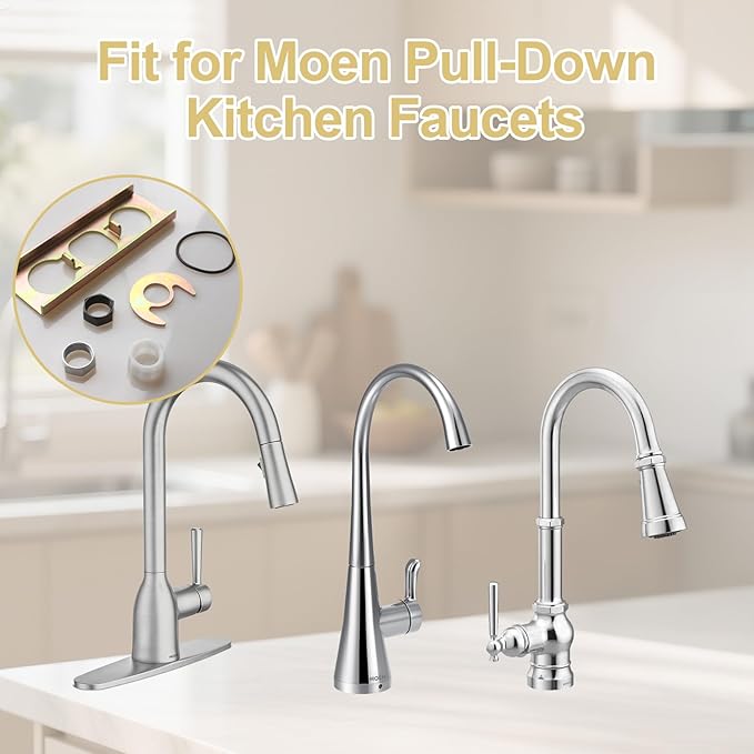 113173 Kitchen Faucet Repair Kit for Moen Mounting Kit for Moen Kitchen Faucet Parts,Faucet Fixing Plate & Faucet Mounting Nut Hardware Kit