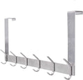 YUMORE Over The Door Hooks, Stainless Steel Heavy Duty Door Hanger for Coats Robes Hats Clothes Towels, Hanging Towel Rack Organizer, Easy Install Space Saving Bathroom Hooks