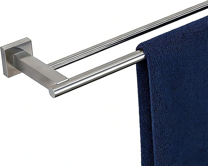 Miyili 30-Inch Bathroom Double Towel Bar Brushed Stainless Steel Bath Towel Rack Holder Wall Mount, A02N75B