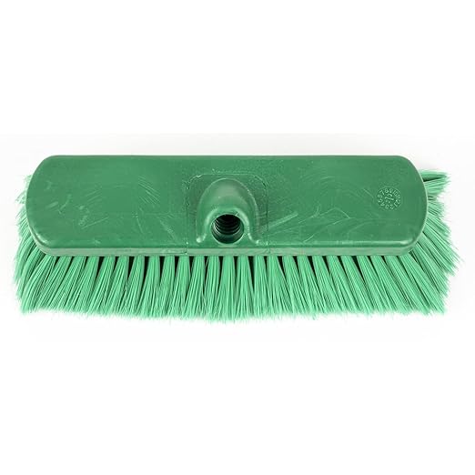 SPARTA 41278EC09 Flo-Thru Plastic Wall Scrub Brush, Equipment Brush With Soft Nylex Bristles For Industrial Kitchens, Hospitals, Commercial Cleaning, 4 Inches, Green, (Pack of 12)