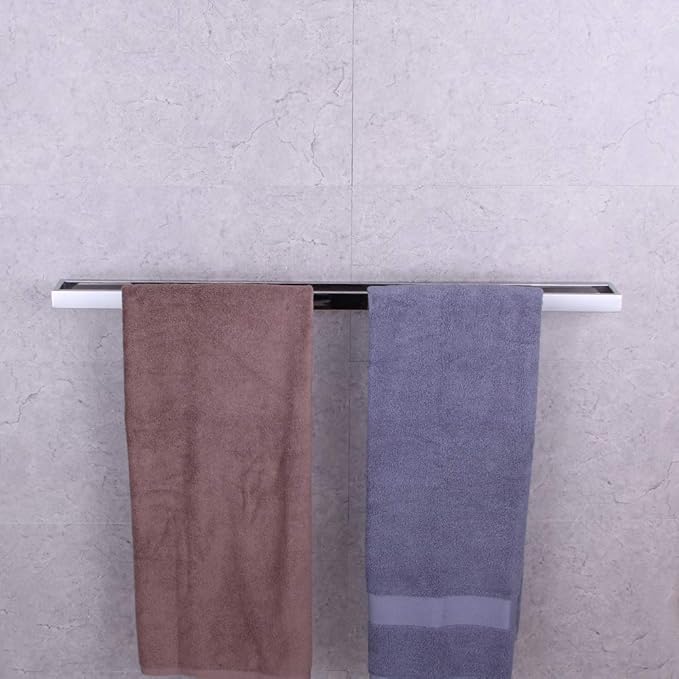GERZWY 36-Inch Bathroom Towel Bar SUS 304 Stainless Steel Bath Towel Bar Modern Square Style Wall Mount Polished Finish HG17703-JG